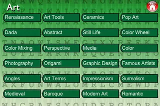 Word Search Art, Books, Music - Screenshot 3