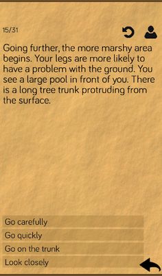 Dark Burden II - gamebook RPG - Screenshot 2