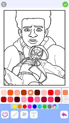 Miles Morales Coloring Game - Screenshot 2