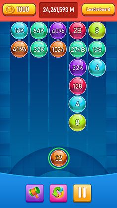 Mballs 2048 Number merge game - Screenshot 2