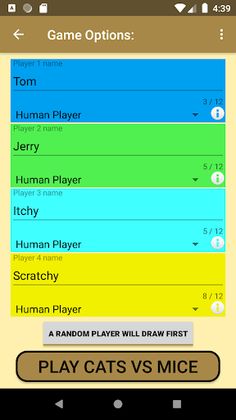 Cats vs Mice card game - Screenshot 2