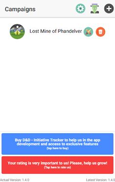 D&D Tool - Initiative Tracker - Screenshot 1