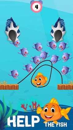 Save The Fish - Draw Line - Screenshot 1