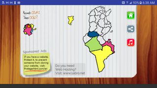 Tunisia Map Puzzle Game - Screenshot 2