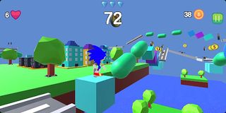 Blue Hedgehog Dash Run 3D v2 - Screenshot 2