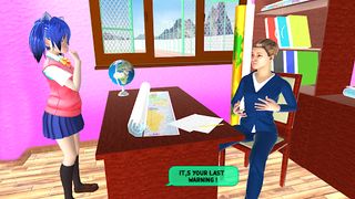 School Life Anime Girl Game 3D - Screenshot 2