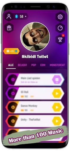 Skibidi Toilet Tiles Hop Piano - Screenshot 1