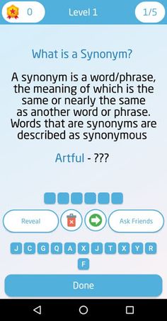 Synonyms Antonyms Game - Screenshot 2