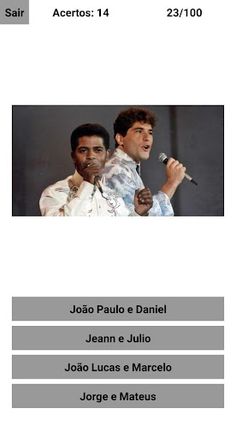 Quiz Duplas Sertanejas - Screenshot 2