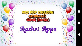 Kids Pop Balloon - Learn Hindi - Screenshot 2