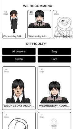 How to draw Wednesday Addams - Screenshot 1