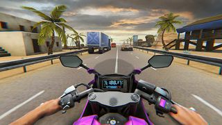 Biker racing motorbike 3D game - Screenshot 1
