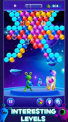 3D Alien Space Bubble Shooter - Screenshot 3