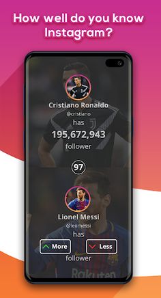 Higher Lower Game for Instagra - Screenshot 1