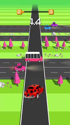 Ladybug Car Traffic Run - Screenshot 2