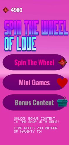 Spin The Wheel Of Love Games - Screenshot 1