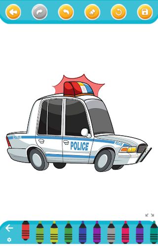 police car - coloring book - Screenshot 3
