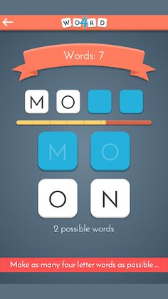 4 Letters - Find & Make Words! - Screenshot 1