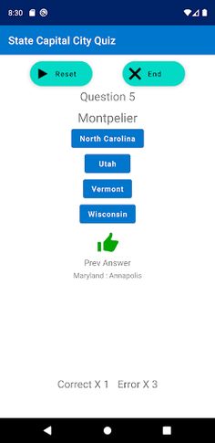USA Capital City Quiz - Screenshot 2