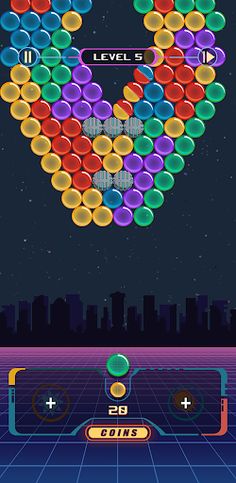 Bubble Shooter Retro 80s - Screenshot 1