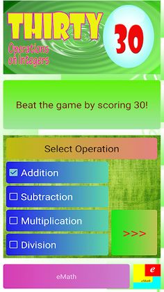THIRTY: Operation on Integers  - Screenshot 2