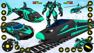 Shark Robot Car Transform Game - Screenshot 1