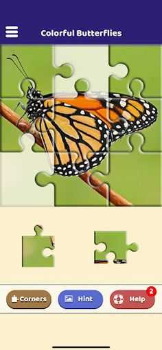Colorful Butterflies Puzzle - Screenshot 1