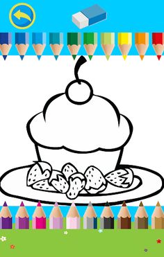 Coloring Book for kids : Food - Screenshot 3