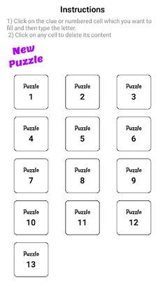 Crossword Puzzles - Screenshot 1