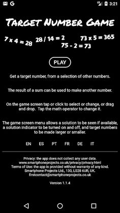 Target Number Game (Maths) - Screenshot 1