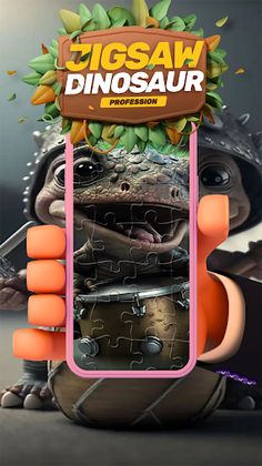 Jigsaw dinosaur profession - Screenshot 1