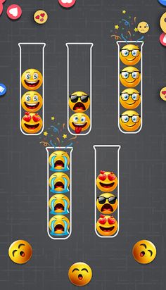 Emoji sort puzzle - Color Game - Screenshot 2
