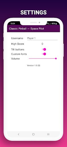 Classic Pinball — Space Pilot - Screenshot 3