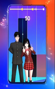 Sakura School Game Piano Tiles - Screenshot 3