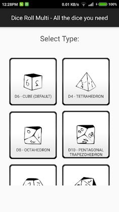 Dice Roller D6, D8, D20, etc - Screenshot 1