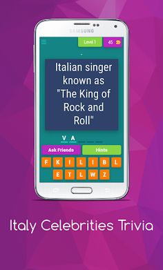 Italy Celebrities Trivia - Screenshot 1