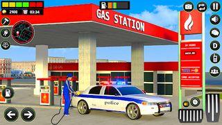 Gas Station Police Car Parking - Screenshot 1