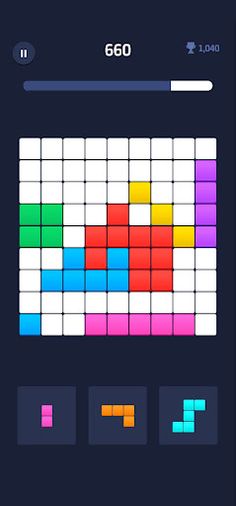 블럭 퍼즐 (치매 예방, 두뇌 훈련) - Screenshot 3
