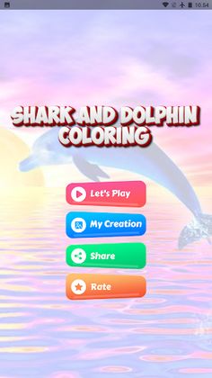 Shark and dolphin coloring - Screenshot 1