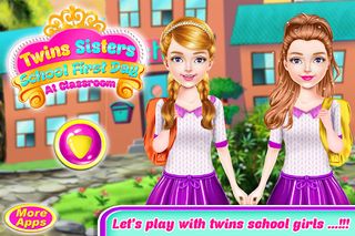 Twins Sisters Girls School Day - Screenshot 2