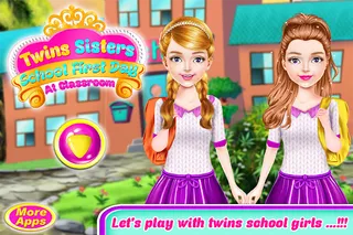 Twins Sisters Girls School Day - Screenshot 2