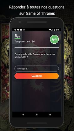 Split Quiz Game of Thrones - Screenshot 1