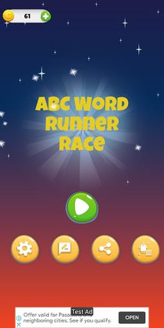ABC Word Runner Race - Screenshot 1