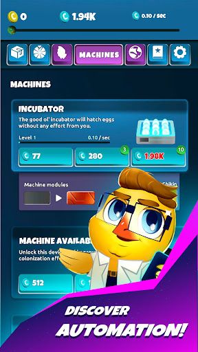Space Masters: An idle Chikin  - Screenshot 2