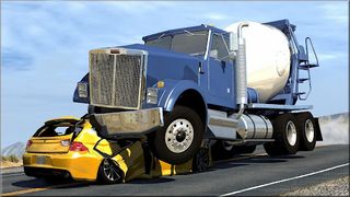 Truck Crash Car Beam Game - Screenshot 1