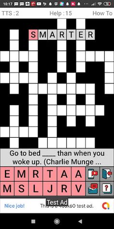 English Quotes Crossword - Screenshot 2