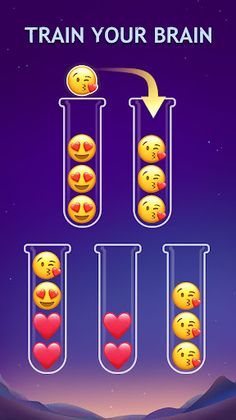 Emoji Sort - Puzzle Games - Screenshot 1