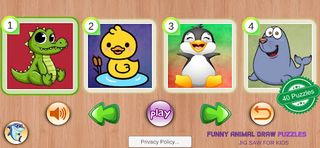 Funny Animal Draw Puzzles - Screenshot 1