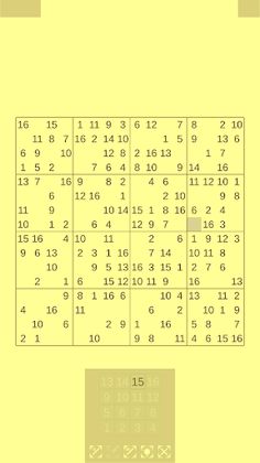 Sudoku 16 (AKA 16 x 16) - Screenshot 1
