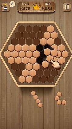 Wooden Hexagon Fit: Hexa Block - Screenshot 3
